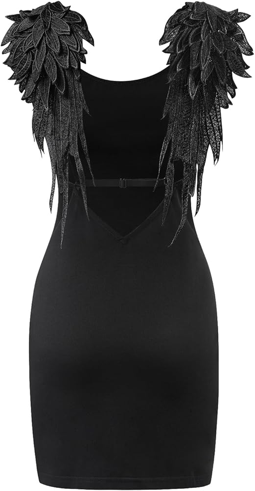 Amazon.com: Littleforbig Women's Dark Angel Bodycon Sexy Fitted Amazon.com: Littleforbig Women's Dark Angel Bodycon Sexy Fitted